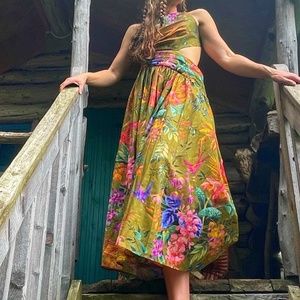 Zimmermann- Tropicana Asymmetrical Cut out Maxi Dress- Size 8